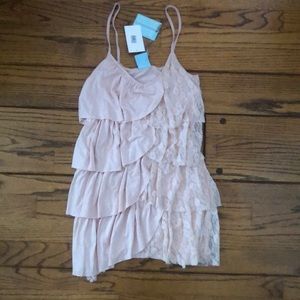 HIP Peach Shell Lace Tank Blouse